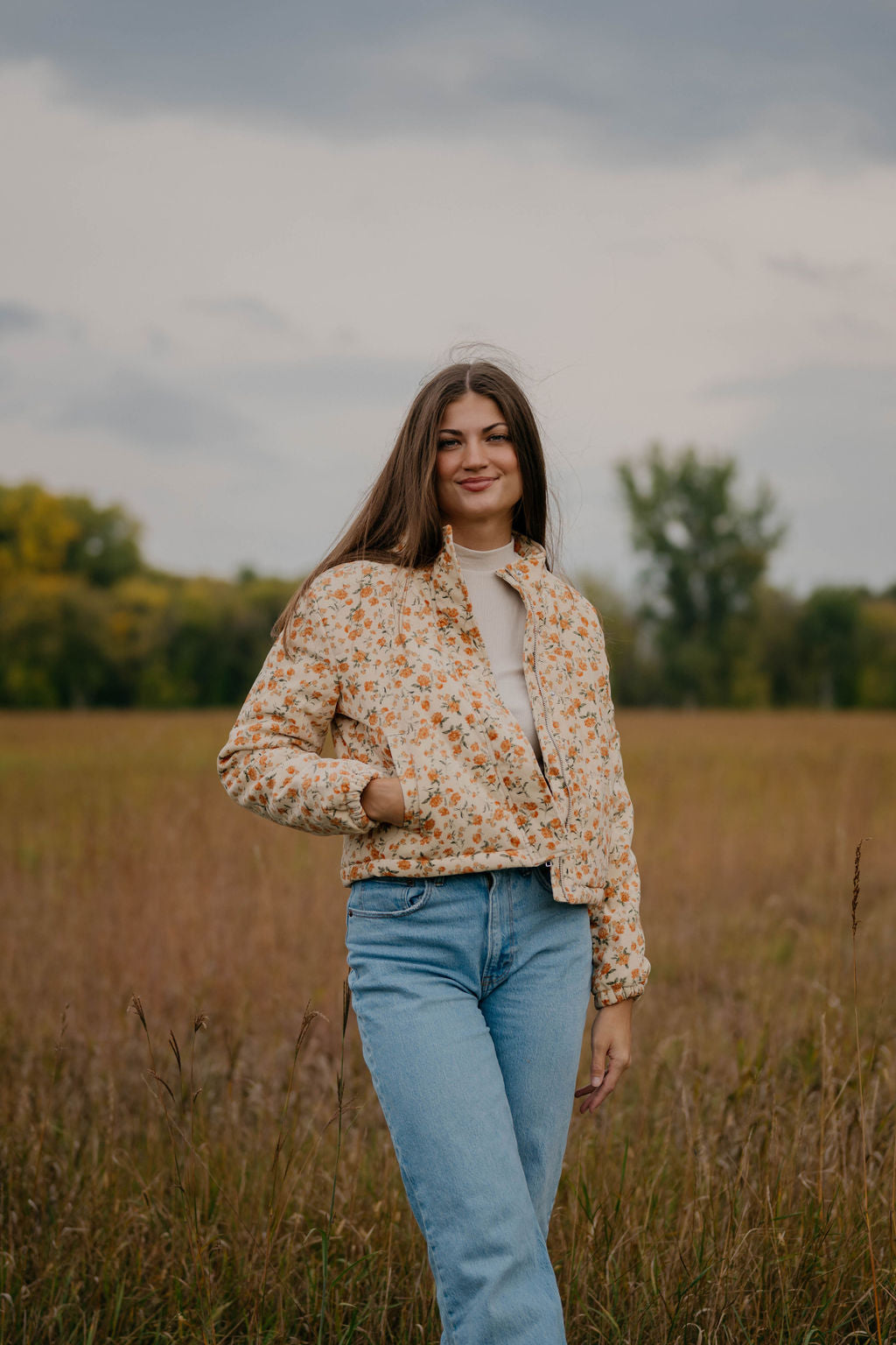 MARIGOLD FIELDS CORDUROY PUFFER