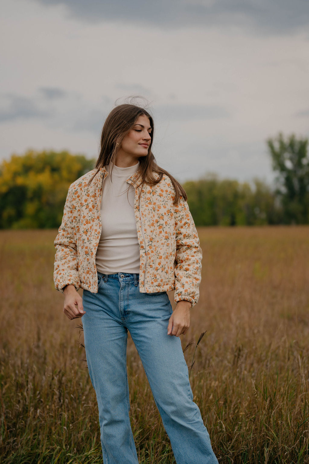 MARIGOLD FIELDS CORDUROY PUFFER