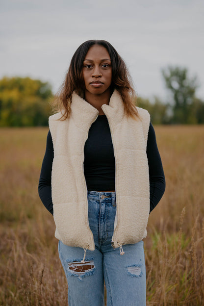 LOVE YOU A LATTE SHERPA VEST