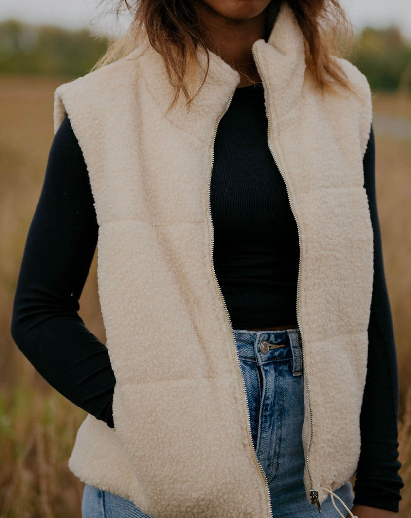 LOVE YOU A LATTE SHERPA VEST